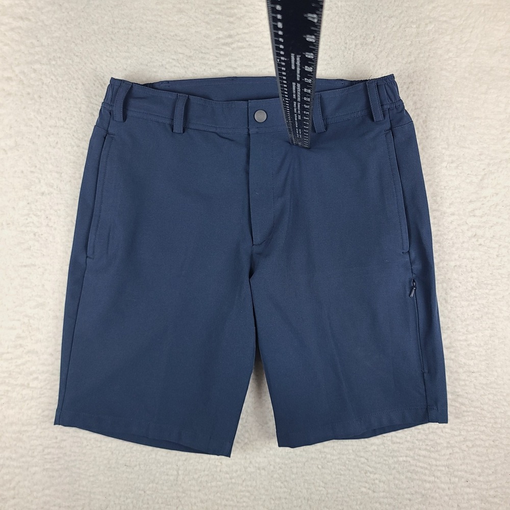 Mack Weldon Shorts Mens Small Navy 9" Inseam Hybrid‎ Chino Performance Golf